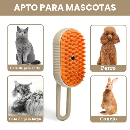 Serale SteamBrush™ — Cepillo de Vapor 3 en 1 para Gatos | Antipelos y Autolimpiable