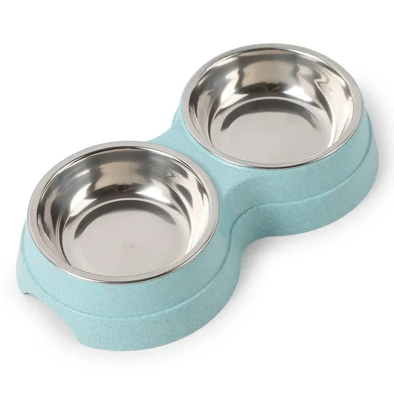 Comedero doble de acero inoxidable para mascotas - Serale
